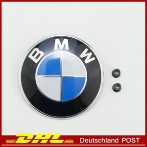 Motorhaube Heckklappe 82MM + 2 Tüllen Blau weiß für BMW Emblem Vorne+Hinten - Bild 1 von 6