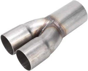 Colector de fusión de escape de entrada doble de 2 pulgadas, salida individual de acero inoxidable de 2,5 pulgadas - Imagen 1 de 9