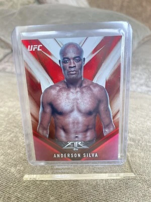 2017 Topps UFC Fire Red Hot #3 Anderson Silva /142 - Image 1 of 4