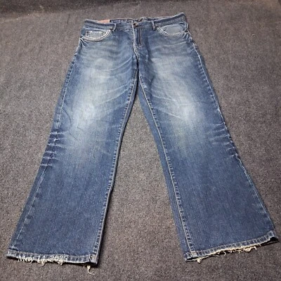 Baileys Point Jeans Premium Bootcut Heavy Duty Size 34x30 Dark Blue - Image 1 of 4