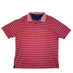 Bobby Jones Golf Polo Shirt Men's Size XL Punch Pink Cotton Striped 100% Cotton - Picture 1 of 8