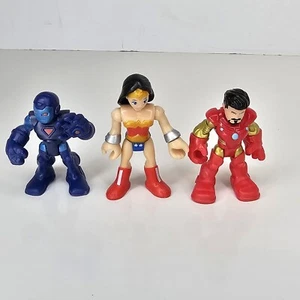 Imaginext Mavel Dc Fogure Lot Of 3 Blue Iron Man, Wonder Woman - Picture 1 of 7