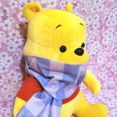 RARE Disney Winnie the Pooh Special Plush doll with Scarf 2021 from JAPAN - Image 1 of 4