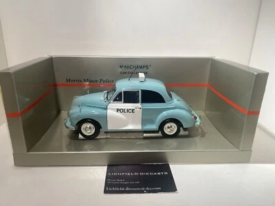 Minichamps 1:18 MORRIS MINOR POLICE CAR BLUE AND WHITE 150 137090 VERY RARE - Image 1 of 4