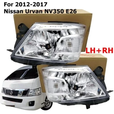 Pair Front Head Light Lamp Cover For 2012-2017 Nissan Urvan NV350 E26 LH+RH - Image 1 of 4