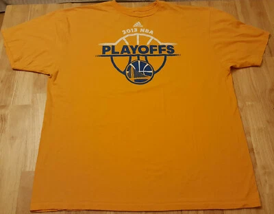 Golden State Warriors T Shirt 2XL 2013 Playoffs ADIDAS Basketball XXL Curry V119 - Image 1 of 4