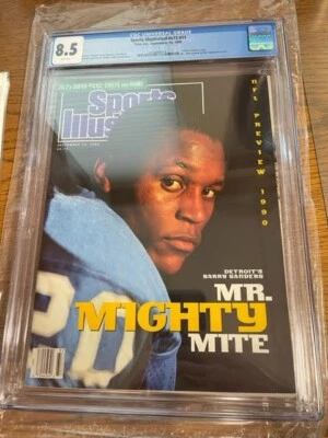 September 10, 1990 Barry Sanders First RC Sports Illustrated NO LABEL CGC 8.5 - Image 1 of 4