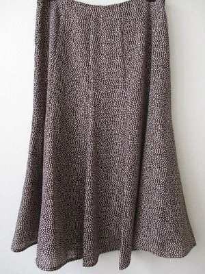 Emma James Flare Skirt Brown White Polka Dot Size 6P Knee Length NEW - Image 1 of 4