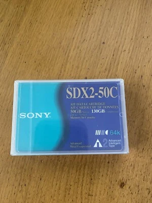 2 cartuchos de datos Sony SDX2-50C AIT 50/130 GB y cartucho de limpieza Sony SDX1-CL Foto 1 de 3