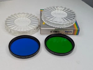 72mm Tiffen Set of 2 - 80A Blue Cooling and #11 Green 1 Filter with cases USA - Picture 1 of 5