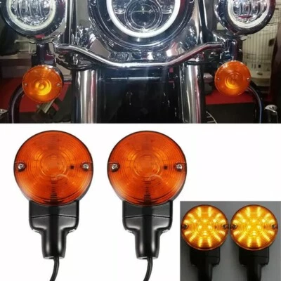 适用于 Harley Heritage Softail 经典 FLSTC 摩托车平板 LED 转向信号灯 — 第 1/4 张图片