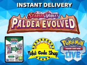 PALDEA EVOLVED LIVE CODES Pokemon Booster Online Code INSTANT QR EMAIL DELIVERY - Picture 1 of 3