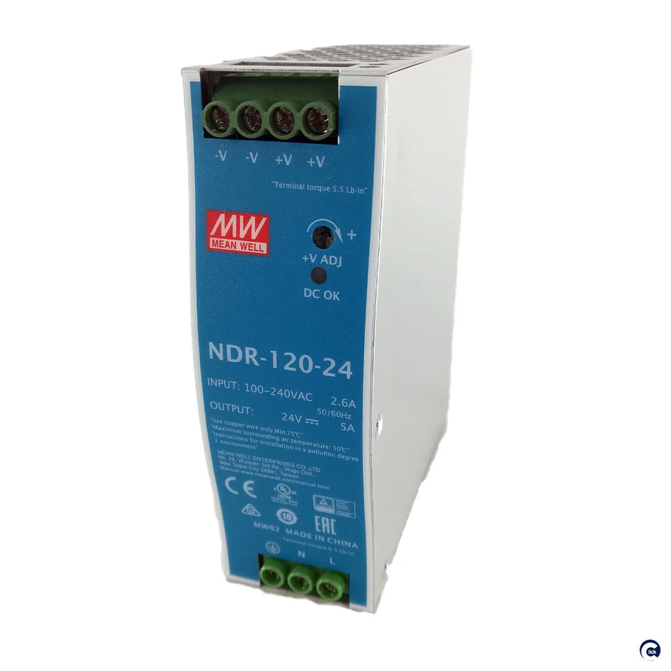 Mean Well NDR-120-24 Hutschienen-Netzteil (DIN-Rail) - 24V/5A, 120W