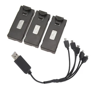 3pcs RC Aircraft Lithium Battery Kit Light Charging Cable Set For E88 E88Pro LS - Picture 1 of 12