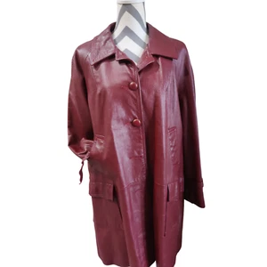 Vintage New England Sport Wear Company Chocolate Brown Leather Coat - Picture 1 of 8