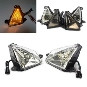 Front LED Turn Signals Blinker For Kawasaki ZX 6R 14R Ninja 650F Concours 08-210 - Foto 1 di 12