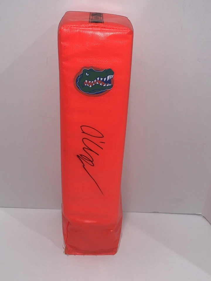 O'CYRUS TORRENCE SIGNED TOUCHDOWN PYLON FLORIDA GATORS NFL STAR PROOF JSA COA - Image 1 of 2