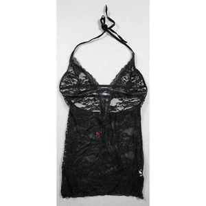 Babydoll Lingerie Lace Chemise Halter Nightwear Teddy Dress Womens Size Medium - Picture 1 of 9