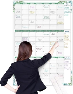 Large Dry Erase Calendar for Wall - Undated 3 Month Wall Calendar, 28" X 40", Er - Picture 1 of 12