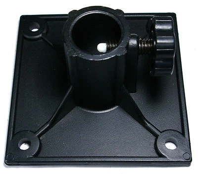 Pole Mount Adapter Plastic Bracket 1" diameter square flange set/2 - Image 1 of 4