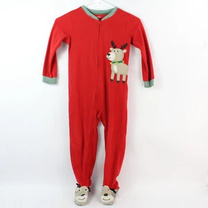 Carter's Flame-Resistant Christmas Reindeer One-Piece Pajamas Size 5 - Picture 1 of 5