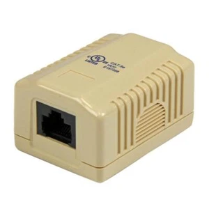 CAT5E SURFACE MOUNT BOX IVORY 1-PORT - Photo 1/1