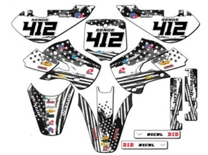 2000-2009 DRZ 110 MERICA Grey Senge Graphics Kit Compatible with Suzuki - Picture 1 of 10