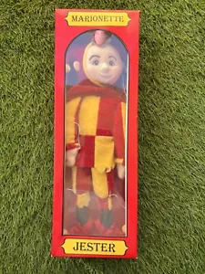 Traditional Marionette 4 strings puppet clown jester Open box 14 inc Mint Cond. - Picture 1 of 7