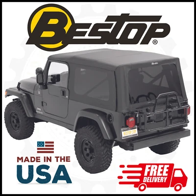Bestop techo blando diamante negro | Para Jeep Wrangler TJ Unlimited 2004-2006 2 puertas Foto 1 de 2