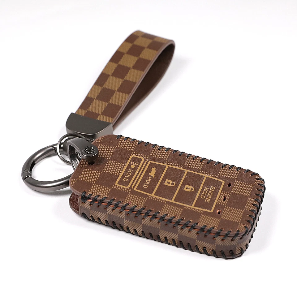 Funda Llavero Inteligente Cuero Marrón Para Acura RDX MDX ILX TLX RLX 5 Botones Foto 1 de 4