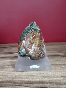 Mix red opalized petrified wood polished with base 1950gr 10x12x12cm (38) - Picture 1 of 9