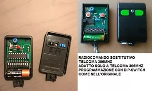 RADIOCOMANDO COMPATIBILE TELCOMA MONOCANALE RCS-T1K CODIFICA CON 10 DIP SWITCH - Foto 1 di 1