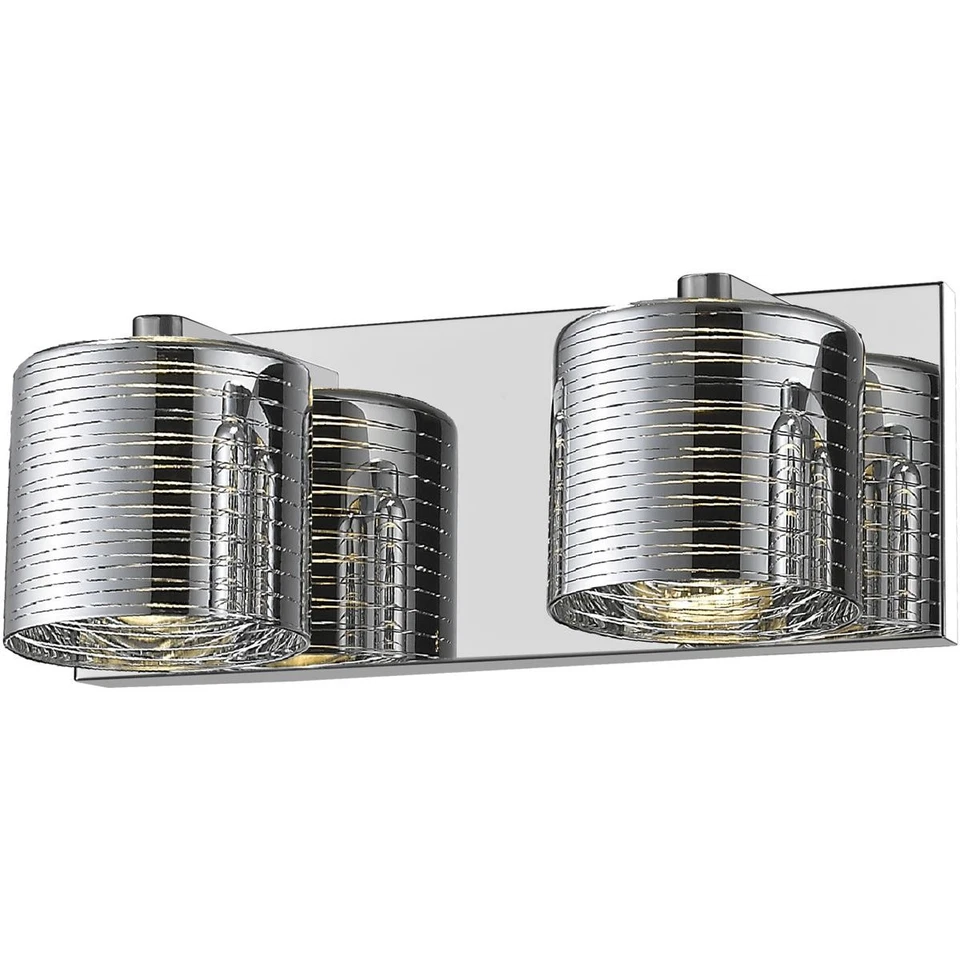 Z-Lite 911-2V-LED Sempter Baño Tocador Luz Cromo Foto 1 de 1