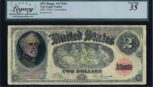 USPC PRUSMACK $2 $ ARTE PARA 2001 CONVENCIÓN ANA PERO CERTIFICADO COMO BOGGS (4/250) VF35 - Imagen 1 de 4
