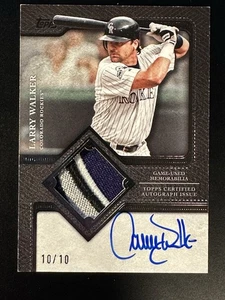 2025 Topps Update Larry Walker Flagship Auto 4 Color Patch Black 10/10 ROCKIES - Picture 1 of 2