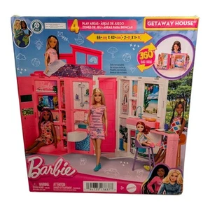 BNIB Barbie Getaway House Doll Playset with 4 Play Areas & Accessories Included - Picture 1 of 10