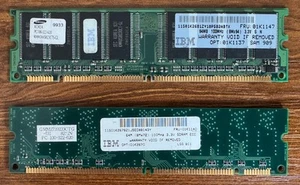 IBM PC100 128MB SDRAM Pair (256MB Total) - tested and working - Picture 1 of 2