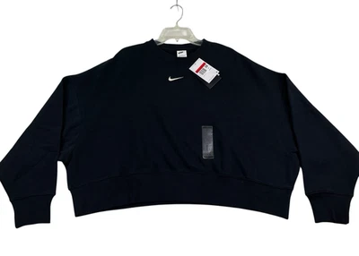 Sudadera Nike Mujer Talla Lg Negra Phoenix Polar Gran Tamaño Cuello Redondo DQ5761-010 Foto 1 de 4