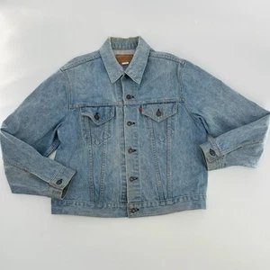 VINTAGE Levis Giacca Uomo Taglia 46 Blu Denim Camionista Tipo III USA 70505 0217 - Foto 1 di 14