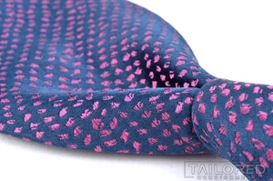 CHARVET Blue Pink Geometric Woven 100% Silk Mens Luxury Tie - 3.50" - Picture 1 of 5