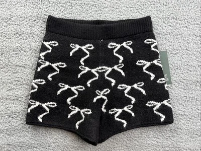 Wild Fable Women's Size XXS Mid Rise Holiday Sweater Hot Shorts Black - Image 1 of 4