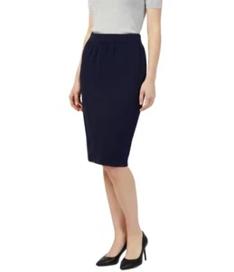 St. John Evening by Marie Gray Santana Knit Black Pencil Skirt Pull On Womens 8 - Picture 1 of 6