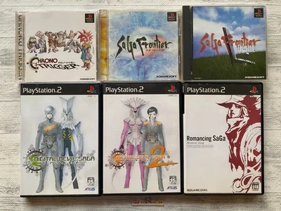 SONY PS 1  2 Chrono Trigger & SaGa Frontier & Digital Devil & Romancing Saga - Image 1 of 4