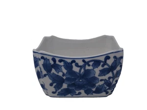 Vaso per piante da giardino vintage blu e bianco - Foto 1 di 8