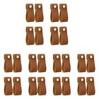 Leather Drawer Pulls 24 Pcs Leather Dresser Knobs Handmade Pure Leather Handles