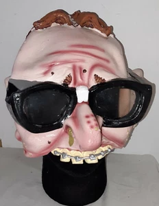2001 Disguise Inc Geek Nerd Half Mask Glasses Braces Snot Nose Halloween Mask - Picture 1 of 8