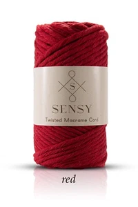 Macrame Cord Yarn Single Twisted 100 % Cotton 3.5mm 246ft Rope 20 Color Option - Picture 1 of 25