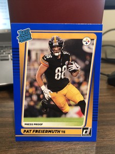 2021 Donruss Football Pat Freiermuth Blue Press Proof Rated Rookie #281 Steelers