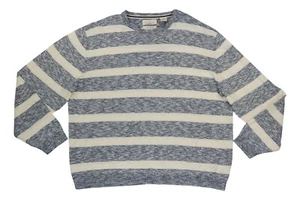 Weatherproof Striped Crew Neck Marled Mens Pullover Sweater XXL NWT Denim Twist - Picture 1 of 1