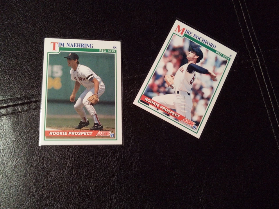 Lote de 2 tarjetas de novato MLB BASEBALL BOSTON RED SOX casi como nuevas puntuación 1991 Foto 1 de 1